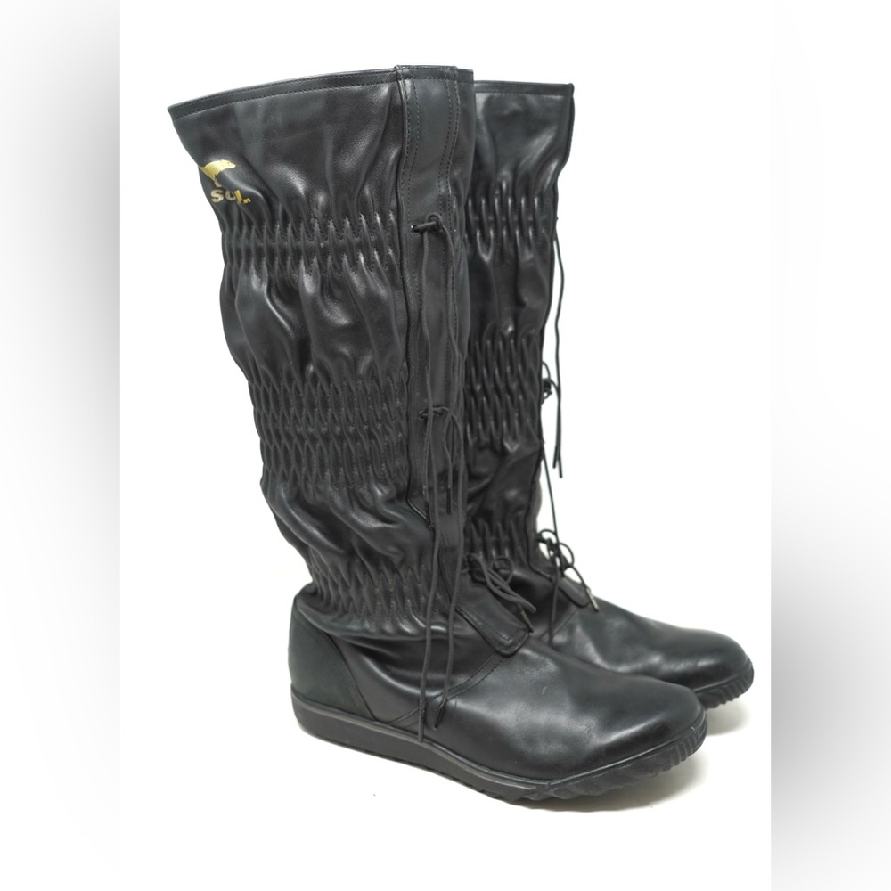 Rare Sorel Firenzy Lined Black Womens Size 9 Knee High Boots NL1583-010 Snow